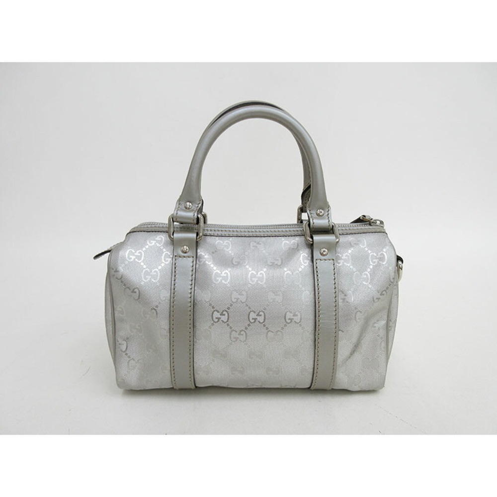 Gucci Boston Handbag Silver Bag Imprime GG